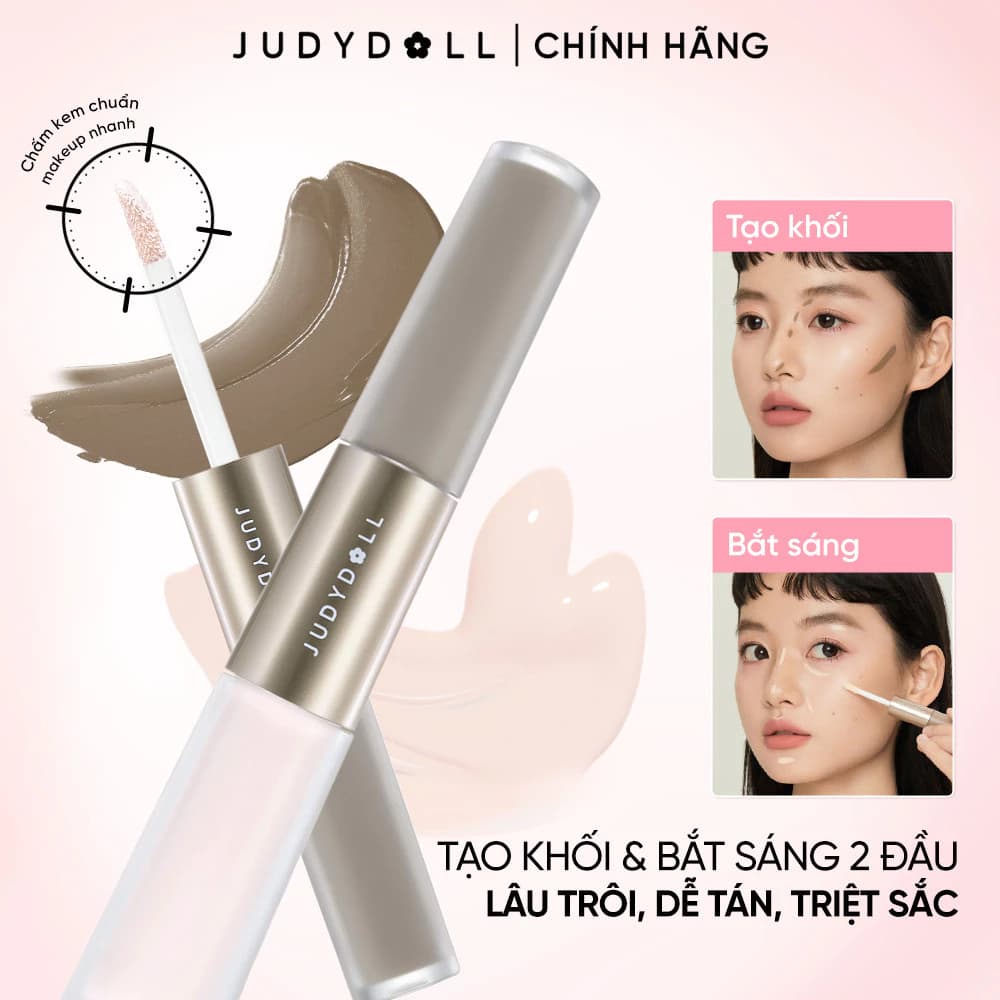 [NEW] JUDYDOLL Kem Tạo Khối & Bắt Sáng 4.8g Lâu Trôi Tự Nhiên Dạng Lỏng Dễ Sử Dụng Cho Người Mới Bắt Đầu