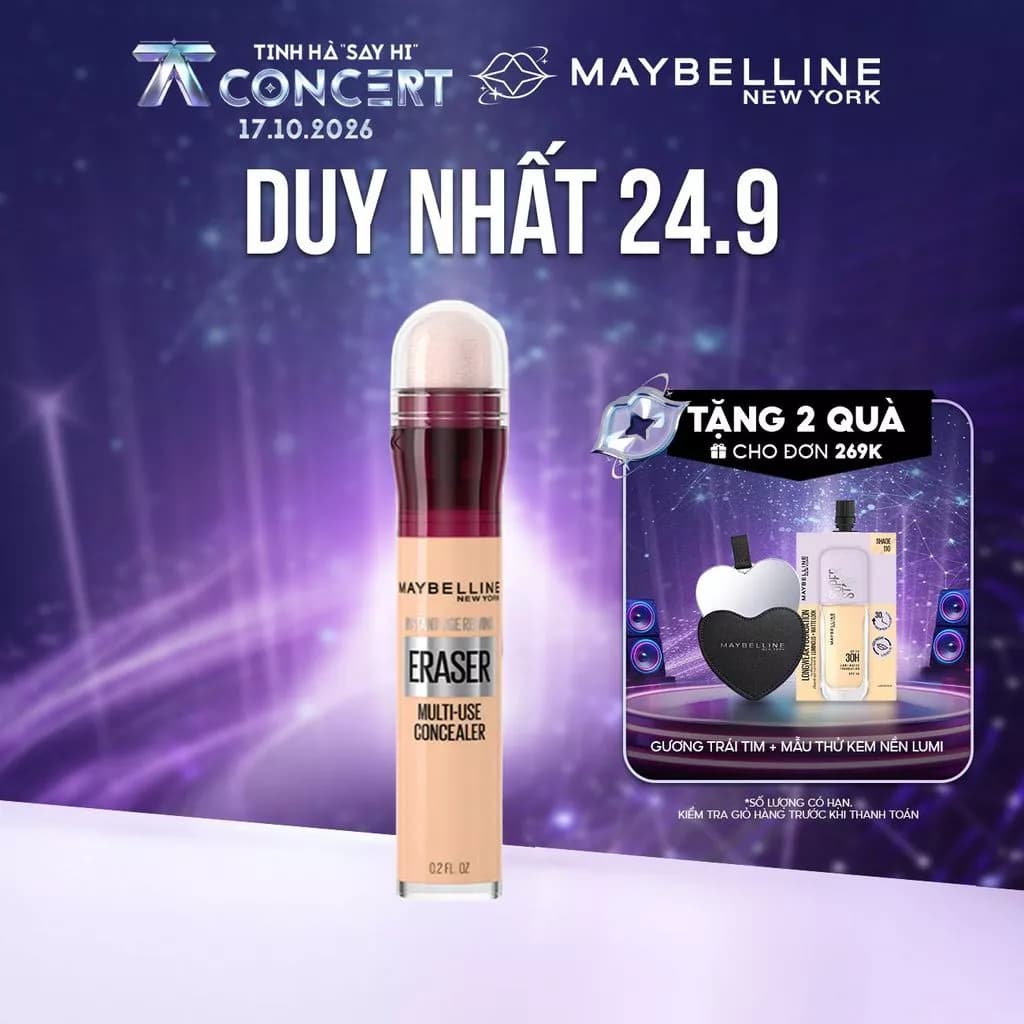 Bút Cushion Che Khuyết Điểm Đa Năng Instant Age Rewind Eraser Multi-use Concealer Maybelline New York 6ml