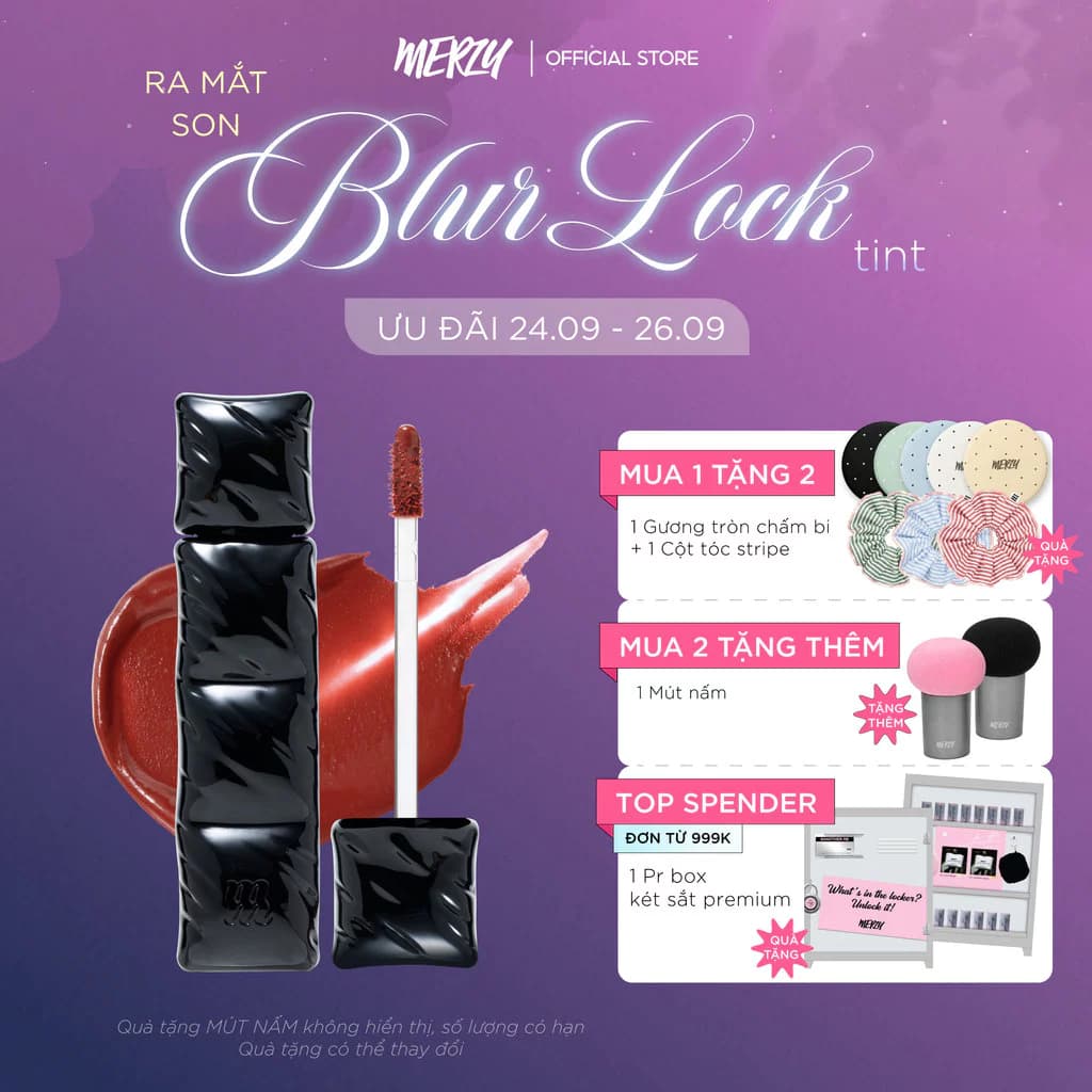 [V6 PUFFER/ V6 BLUE DREAM] Son Kem Lì Merzy The First Velvet Tint 3.8g