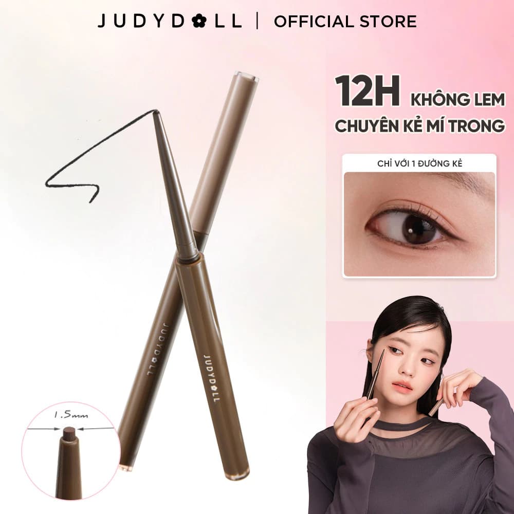 Bút Kẻ Mắt JUDYDOLL Slim Gel Eyeliner Siêu mướt Siêu mảnh Lâu trôi Không lem Chống nước Chì kẻ mí trong mềm mại 0,6g