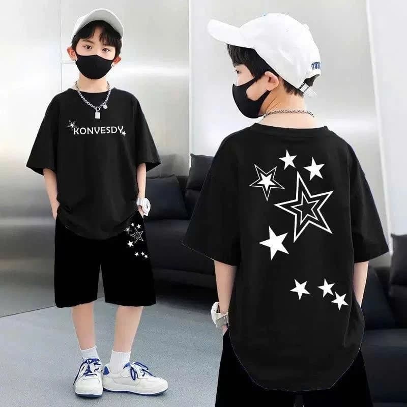 Set đồ hè bé trai KONVE siêu mát – co giãn thoải mái size 18–52kg