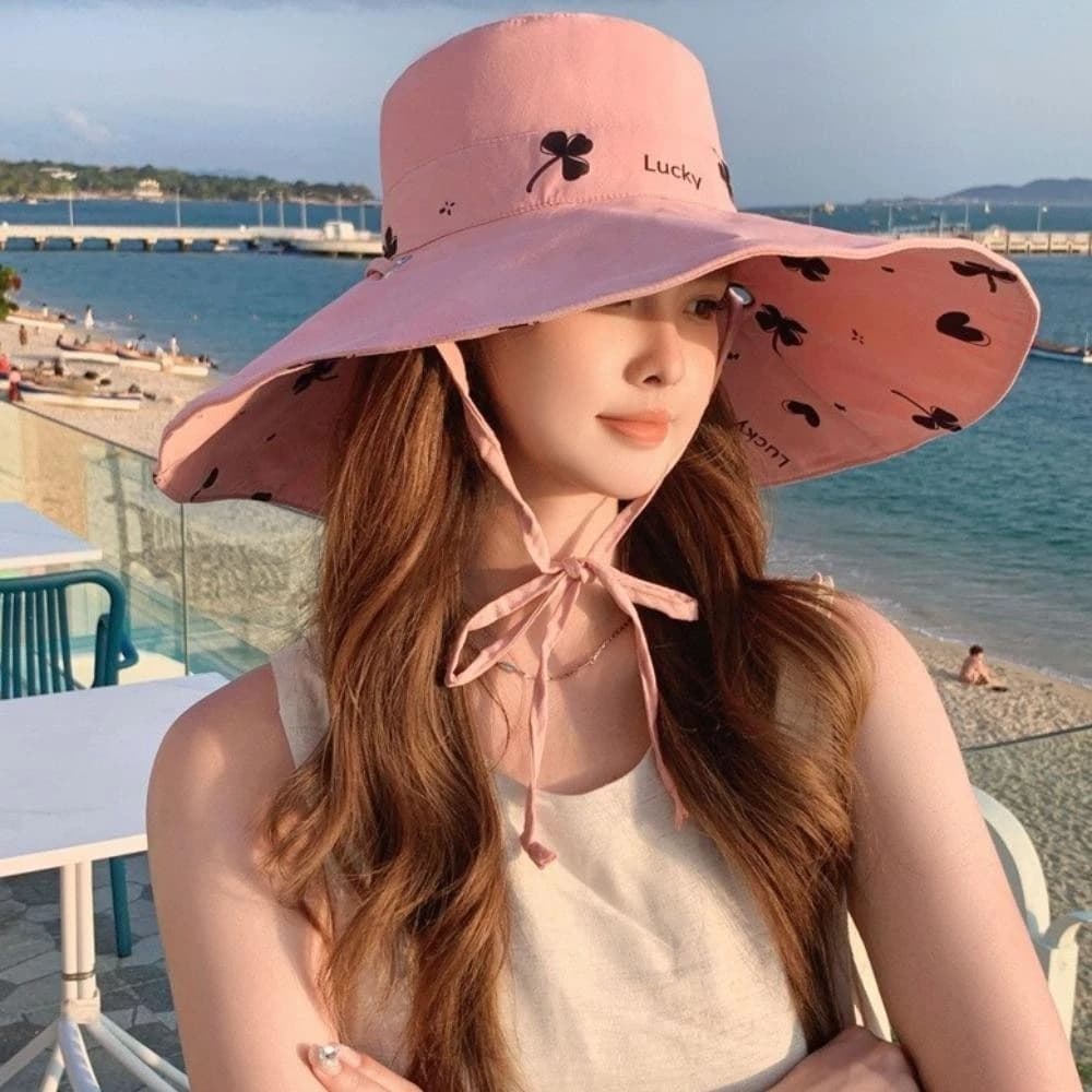 Mũ che nắng Mũ xô chống nắng vành rộng, Mũ đi biển rỗng có thể gập lại Thể thao ngoài trời
