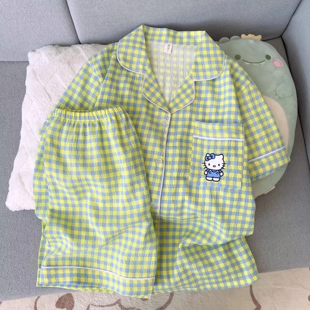 Đồ ngủ nữ ngắn tay Pijama mềm mại Thời trang Thoải mái Bộ đồ ngủ Ngọt ngào dễ thương đồ mặc nhà 643