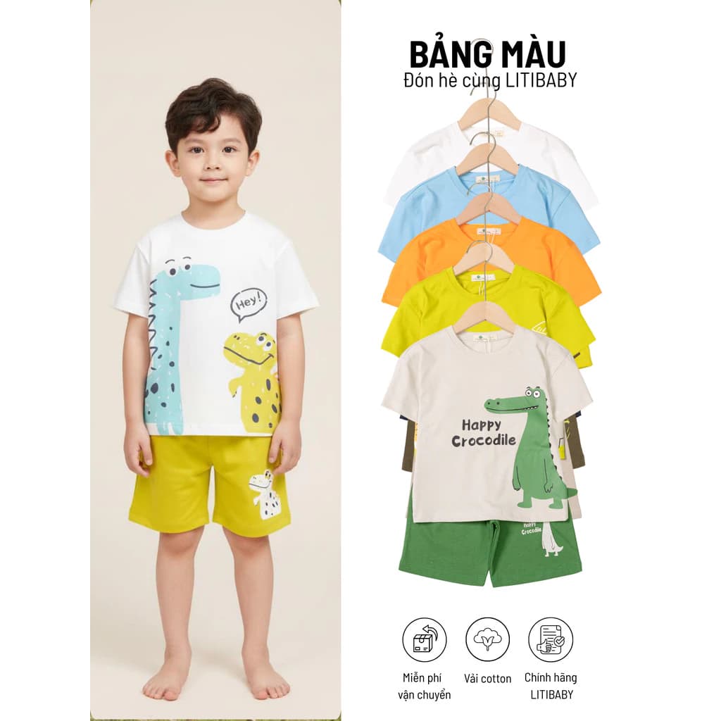 Bộ Quần Áo Trẻ Em Mùa Hè LITIBABY cho bé từ 2-10 tuổi TS18