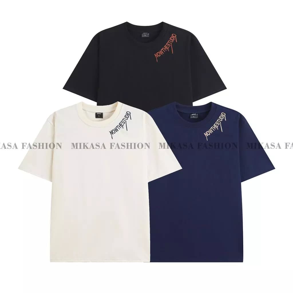 { cổ tròn thêu chữ } Combo  Áo Phông Nam Nữ  Cổ Tròn Cao Cấp phông Tay Ngắn, chất cotton thêu chữ mới năm 2026