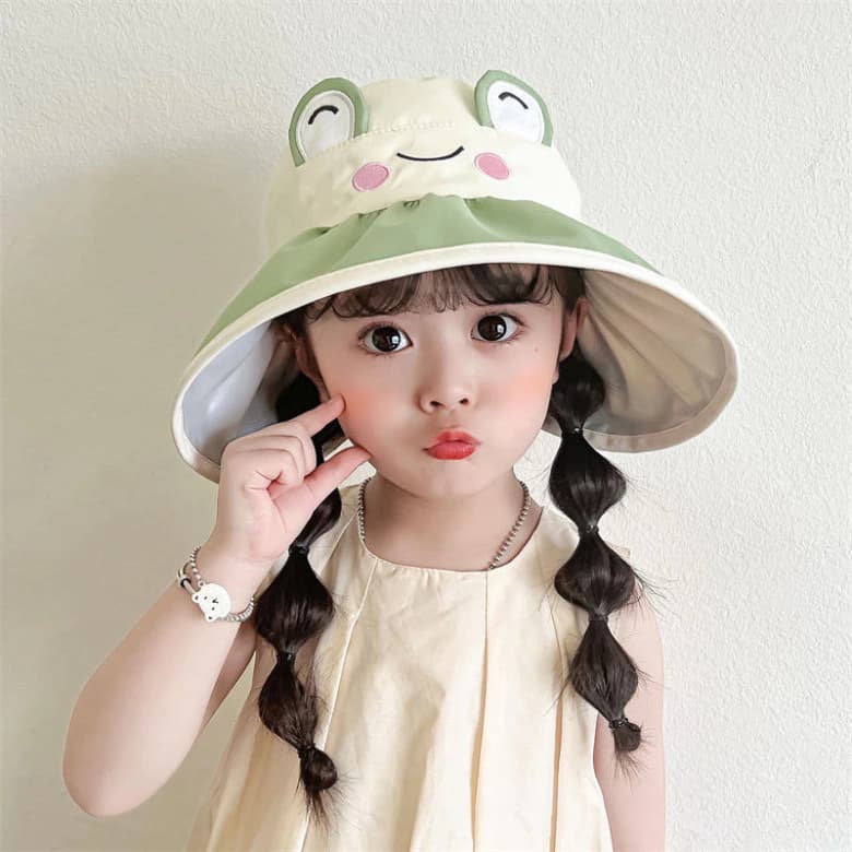 Mũ Rộng Vành Che Nắng Cho Bé 2-10 Tuổi 🍀FREESHIP🍀Mũ Cói Chống Nắng Hở Chóp Họa Tiết Hoạt Hình Dễ Thương Cho Bé