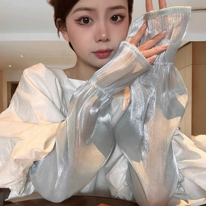 Găng tay chống nắng lưới cho nữ Găng tay lái xe mùa hè bằng lụa