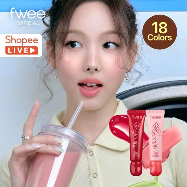 [VN _ Live] fwee Smoothie Lip Balm — 18 Màu (Glowy/Blurry_9.5g)