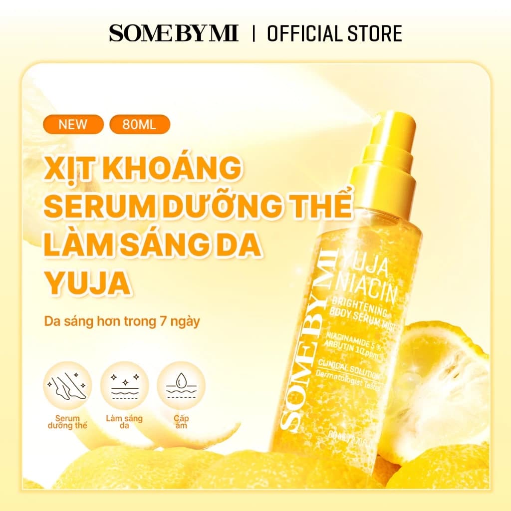 [SOMEBYMI] XỊT KHOÁNG SERUM DƯỠNG THỂ LÀM SÁNG DA Yuja Niacin Brightening Body Serum Mist [80ml]