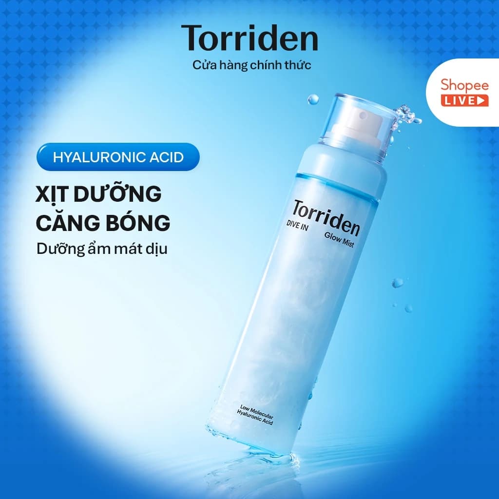 [Torriden Live] Xịt dưỡng căng bóng DIVE IN chứa Hyaluronic Acid, 120ml, Mist