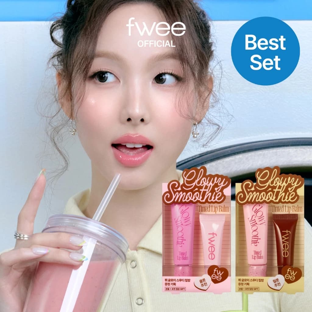 (Best Set) fwee Smoothie Lip Balm(9,5g) + Lip Balm Pocket Mini(3g) (Limited Color)