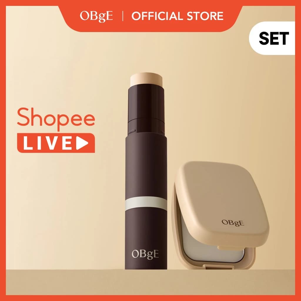 [OBgE Live] [Combo độc quyền]  Kem nền thỏi Natural Cover Foundation 13g SPF50+ PA++++ & Phấn phủ nén kiềm dầu dạng gel Oil Control Finisher