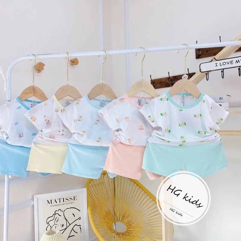 (MS06)BỘ CỘC TAY PEPTIT CHO BÉ PHỐI ÁO TRẮNG QUẦN MÀU CỰC XINH CỔ CHUI CÓ KHUY VAI