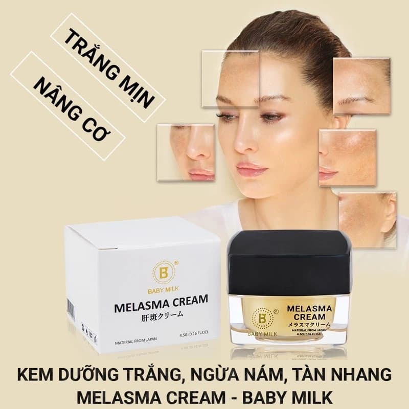 [Hot] Kem Dưỡng Trắng Ngừa Nám Melasma Cream Baby Milk 4.5g - Hàng Hiệu Cao Thiên Nhi