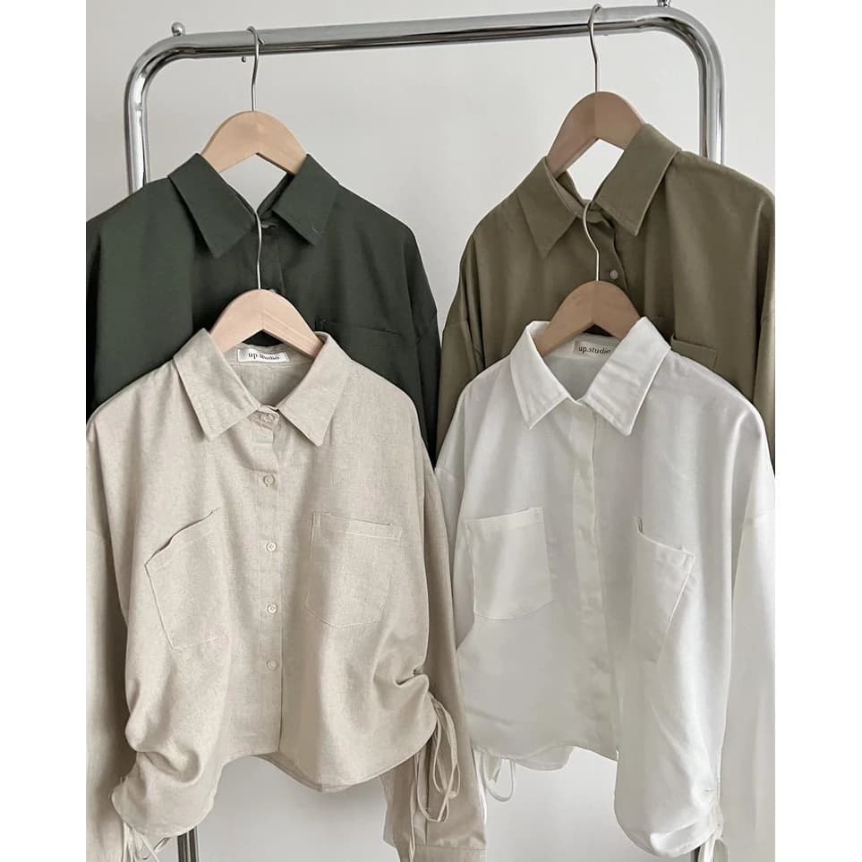 ÁO SƠMI LINEN RÚT EO ⚡HỎA TỐC⚡ MEOINDAHOUSE