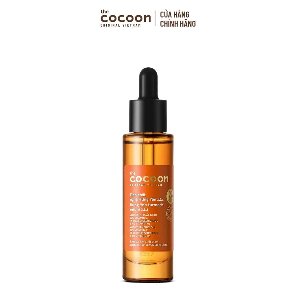 Tinh chất nghệ Hưng Yên C22 (serum) với 22% vitamin C sáng da chuyên sâu & mờ vết thâm Cocoon 30ml