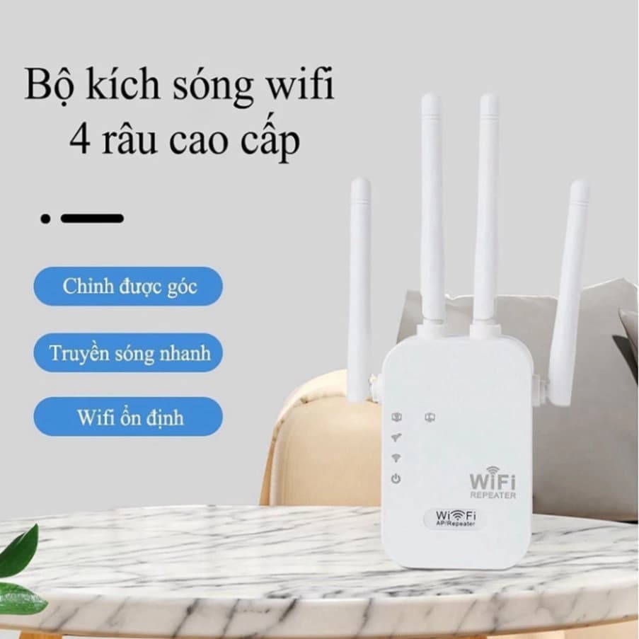 Bộ Kích Sóng Wifi 4 Râu Tốc Độ Cao 300Mbps - Bộ Kích Sóng Wifi Xuyên Tường Cải Thiện Tốc Độ Mạng HOT