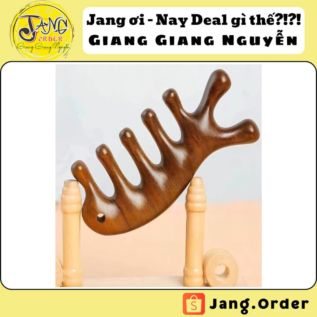 Lược gỗ đàn hương matxa MẮT-MẶT-CẰM-TÓC
