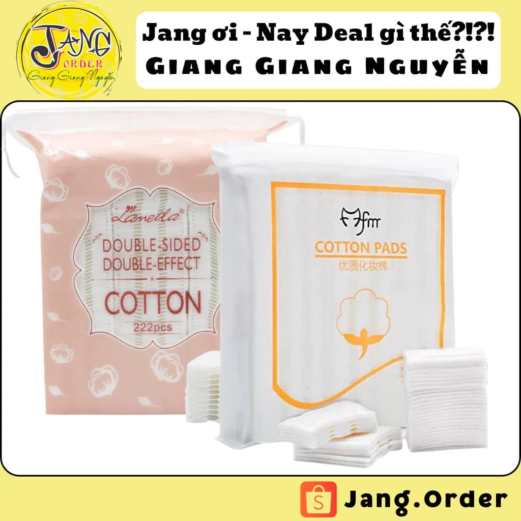 [Link bán lẻ] [1gói 222 miếng] Bông tẩy trang Laneila/Mèo FM
