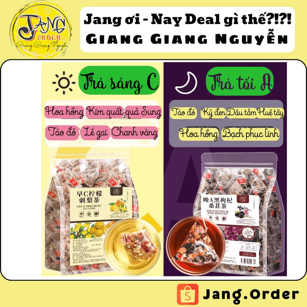 Trà "SÁNG C - TỐI A"  Giảm mỡ bụng nhanh gọn Da dẻ trắng sáng [2SÉT TẶNG CỐC]