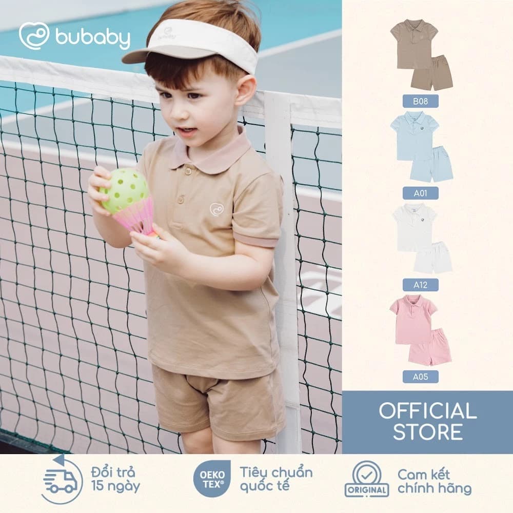 Bộ ngắn tay cổ polo BPN130313 | Quần áo BU Baby chính hãng