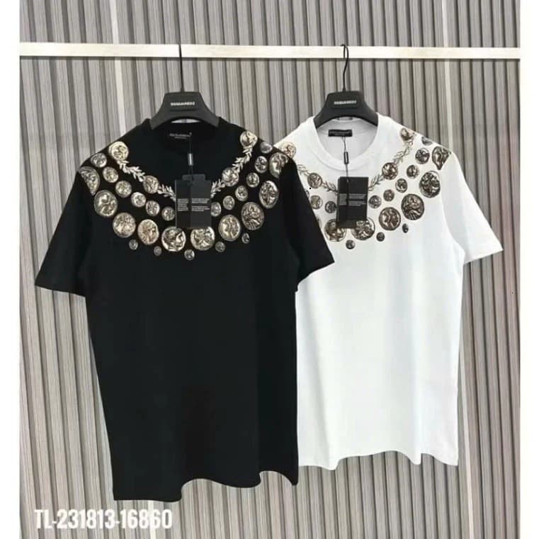 Áo Boy Phố Premium Cotton Phối Họa Tiết Hoa Văn Đồng Xu Ở Cổ Hàng Mới Về Sành Điệu, ÁO THUN NAM CÁO CẤP HÌNH THẬT 2026..