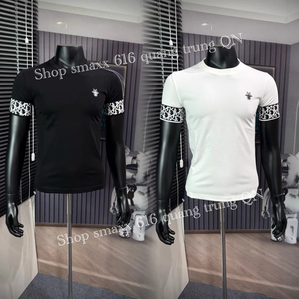 Áo Thun Di-O Bo Tay Dệt,Chất Thun Cotton Quảng Châu,dày mịn,mát,from ôm gọn Hot Trend 2026