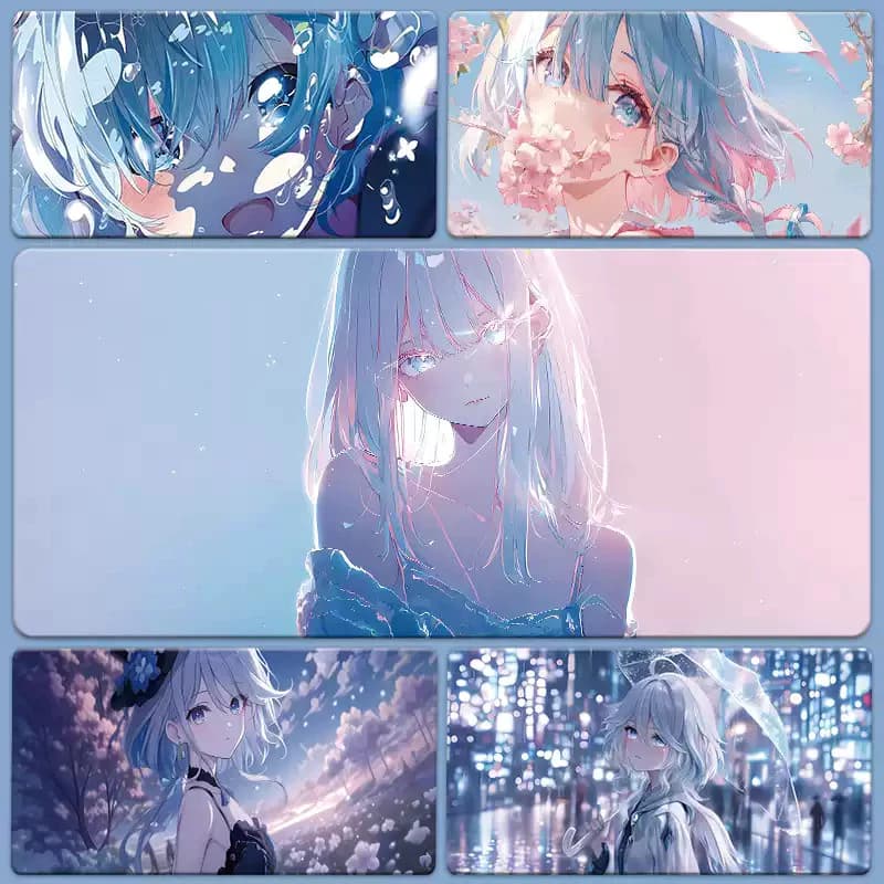 LÓT CHUỘT TRẢI BÀN HÌNH ANIME DỄ THƯƠNG, LÓT CHUỘT VĂN PHÒNG DÀY DẶN ĐẾ CAO SU BÁM BÀN