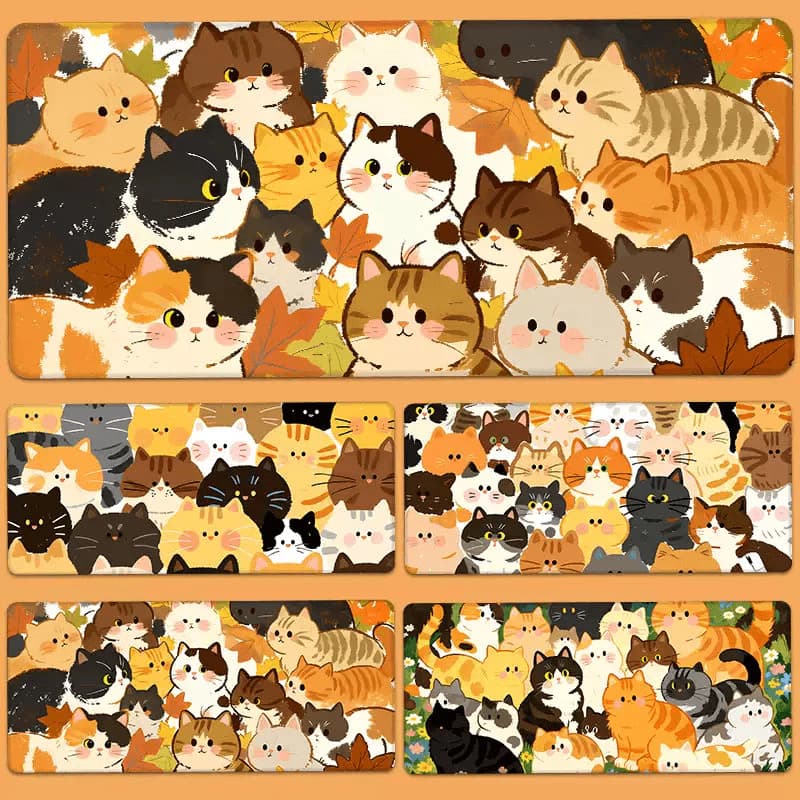 LÓT CHUỘT CỠ LỚN HÌNH MÈO CUTE ĐÁNG YÊU, LÓT CHUỘT TRANG TRÍ GÓC HỌC TẬP CỰC XINH