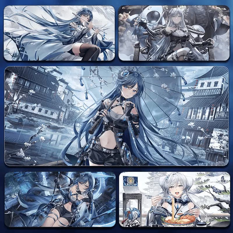 LÓT CHUỘT GAMING ANIME WAIFU CỰC ĐẸP, LÓT CHUỘT 90X40 80X30 MẶT SPEED BO VIỀN CHỐNG TRƯỢT