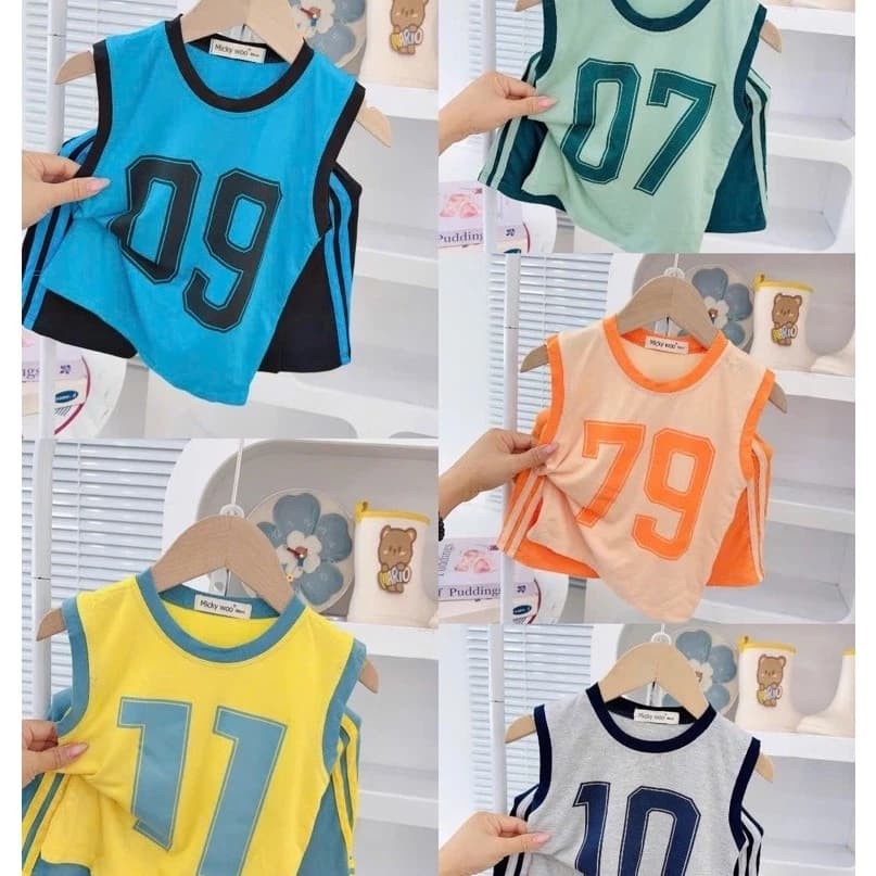 [ Mẫu Mới ] [ 7-25 ký ] Bộ Sát Nách Thun Lạnh Micky woo cho bé trai mặc mùa hè mặc đi học mền mịn mát thoáng mát