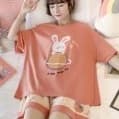 đồ ngủ, Đồ Bộ Nữ mặc nhà Form rộng chất liệu cotton cao cấp - Bộ ngủ tay ngắn quần đùi - mã BN02
