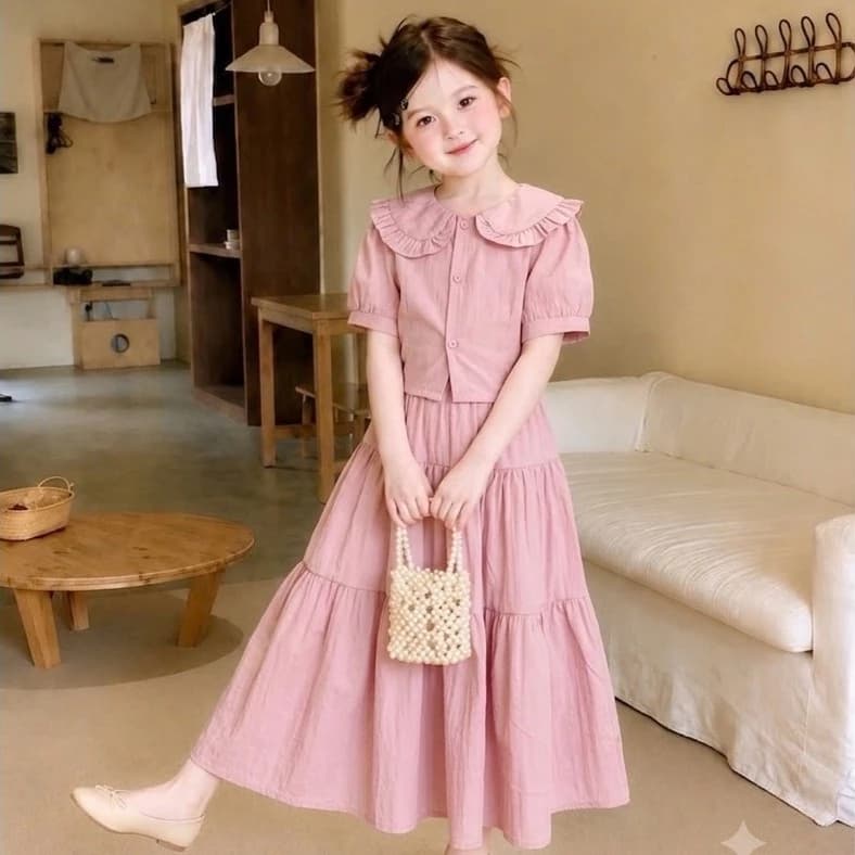 set váy maxi dáng dài cho bé (10-35kg)