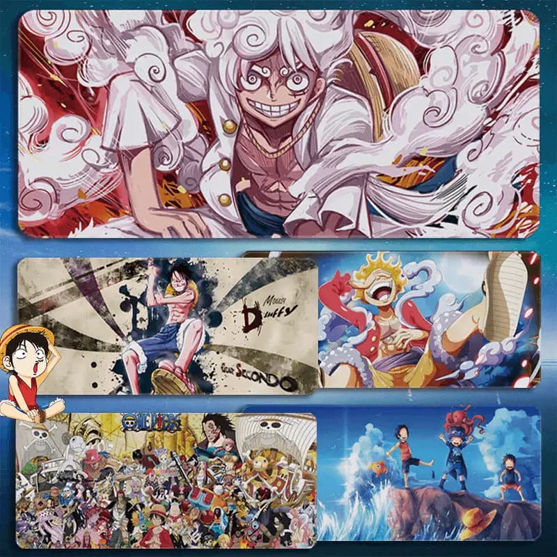 LÓT CHUỘT CỠ LỚN ĐẢO HẢI TẶC ONE PIECE KIỂU 2, LÓT CHUỘT LUFFY ZORO 90X40 BO VIỀN SIÊU BỀN