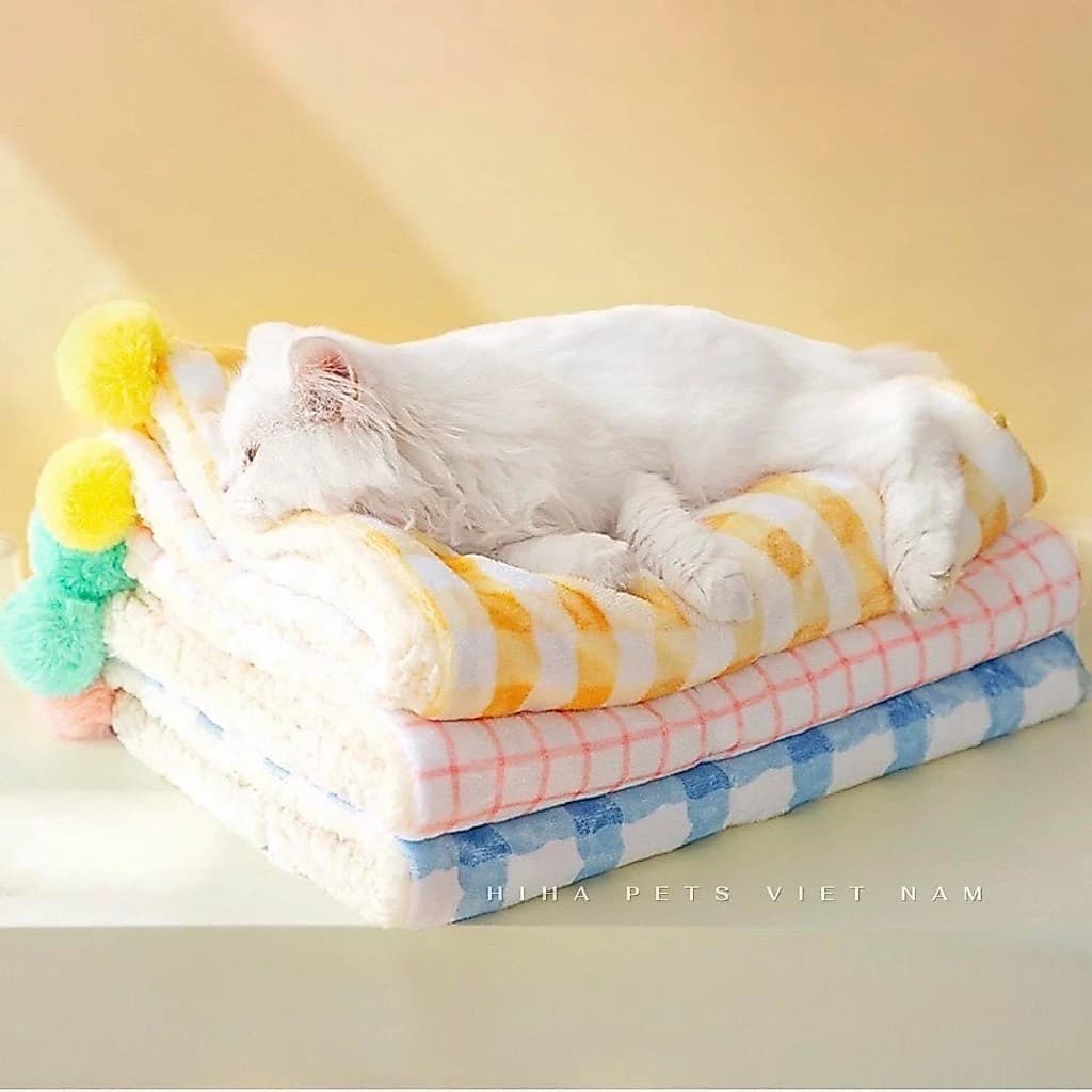 Chăn Lông Cừu Cho Chó Mèo Ổ Đệm Cho Thú Cưng Nằm Ngủ Sang Trọng Cao Cấp Hihapet.