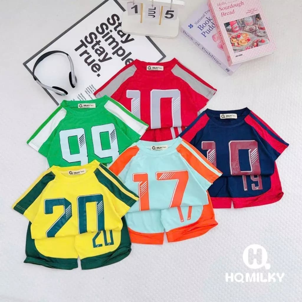 Bộ Cộc Tay Đùi Thể Thao Thun Lạnh Micky woo cho bé trai mặc mùa hè mền mịn mát thoáng