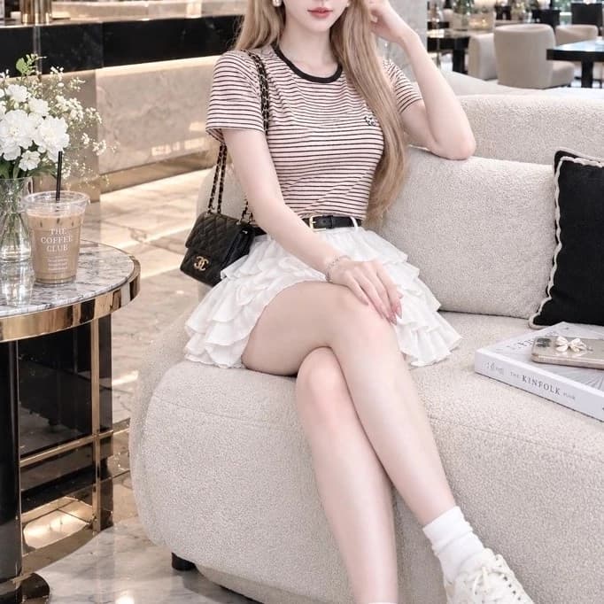 Áo thun tăm thêu ngựa nâu, co giãn 4 chiều, thấm hút tốt, free size
