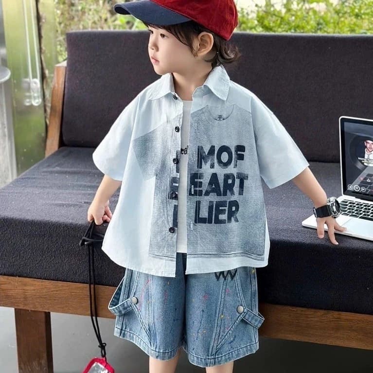 set sơmi quần túi hộp cho bé trai (22-50kg)