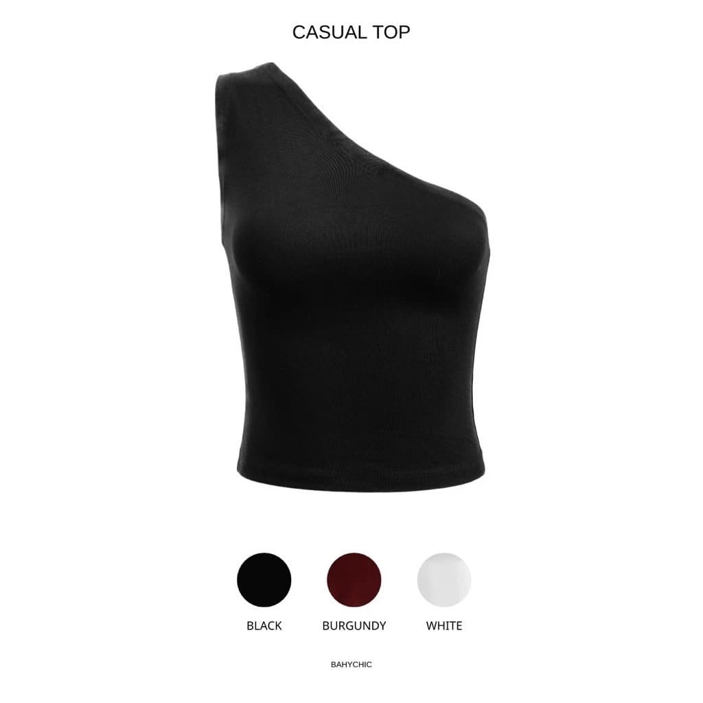 ( CASUAL TOP) Áo lệch vai BAHYCHIC đơn giản, chất thun lạnh co giãn