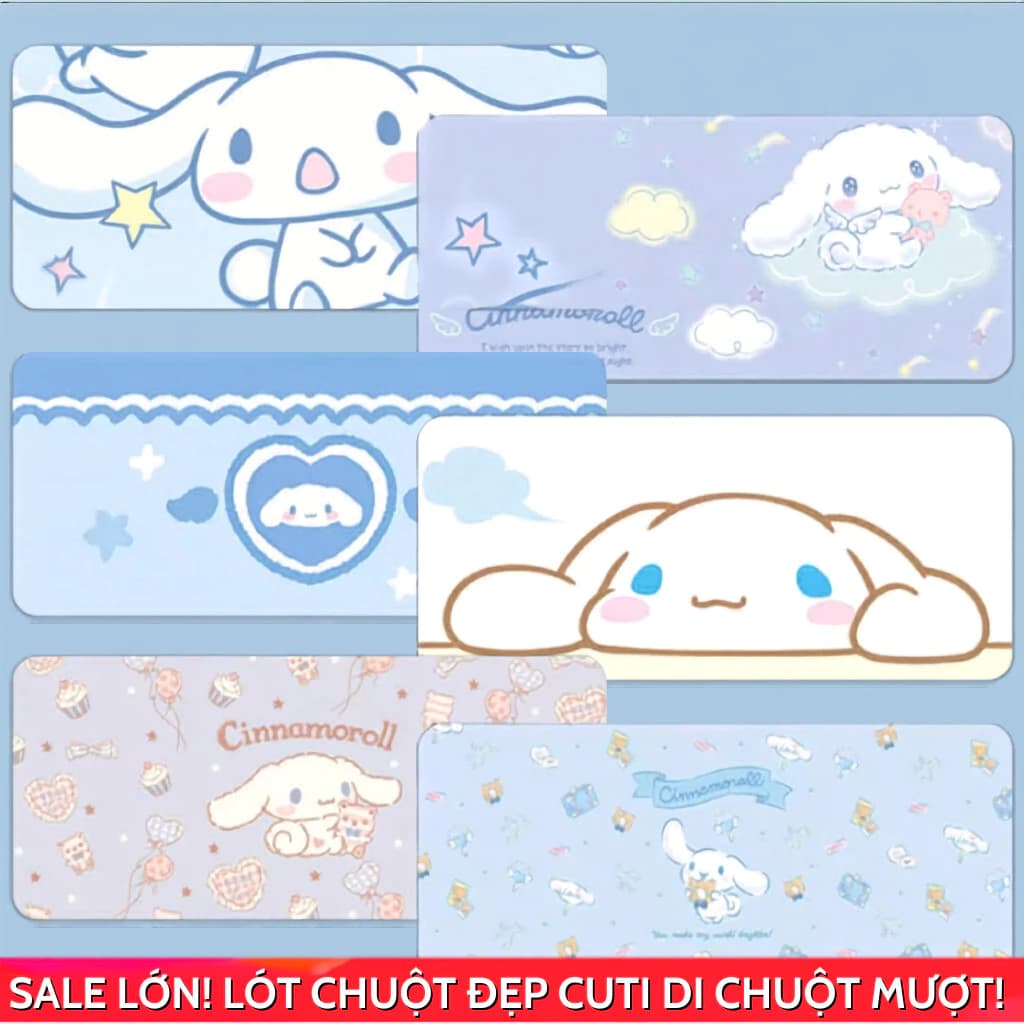 Lót chuột, pad chuột họa tiết Cún dễ thương, Sanrio, lót chuột full mẫu full size siêu đẹp