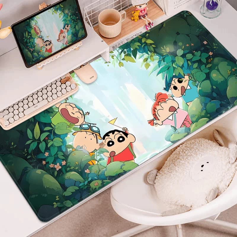 Lót Chuột Deskmat Shin Siêu Nét - Đế Cao Su Bám Bàn Bo Viền Chống Xê Dịch Cao Cấp.