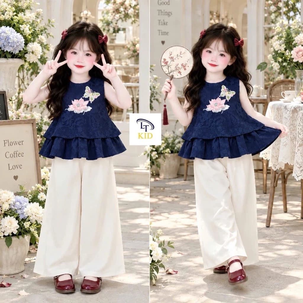 set bộ gấm thêu hoa cho bé (10-35kg)