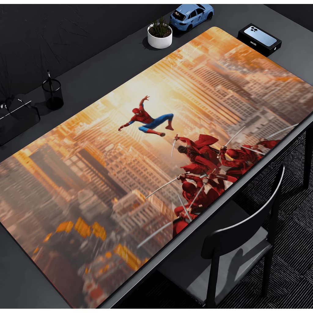 Lót Chuột Cỡ Lớn Người Nhện - Spider-Man Size 80x30cm / 90x40cm / 30x25cm Chống Trượt, Bền Đẹp