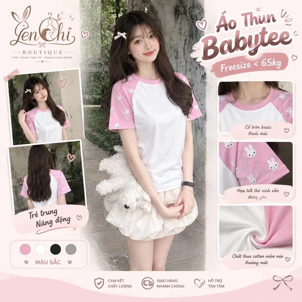 Áo Thun babytee Phối Tay Raglan Hoạ Tiết Mèo Dễ Thương . Áo cotton co giãn 4 chiều