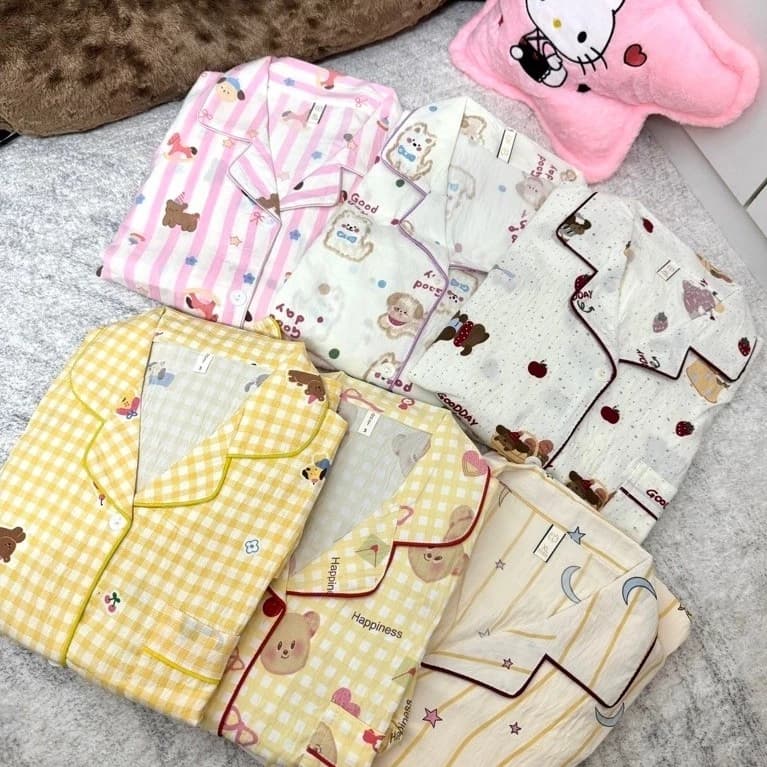 [𝑫𝒆𝒍𝒘𝒊𝒏 𝑺𝒕𝒖𝒅𝒊𝒐 ] Bộ Đồ Ngủ Nữ Áo Tay Dài Nhiều Họa Tiết QCCC Đủ Size ( Có Bigsize)