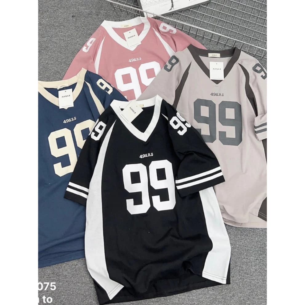 Áo Thun Nam Nữ Số 99 Chất Liệu Cổ Tym Cotton 100% Form Rộng,hnnn Hot trend 2025
