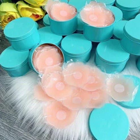 Hộp 10 Miếng dán silicon , 60 Miếng Dán Ngực,Dán ti Giấy