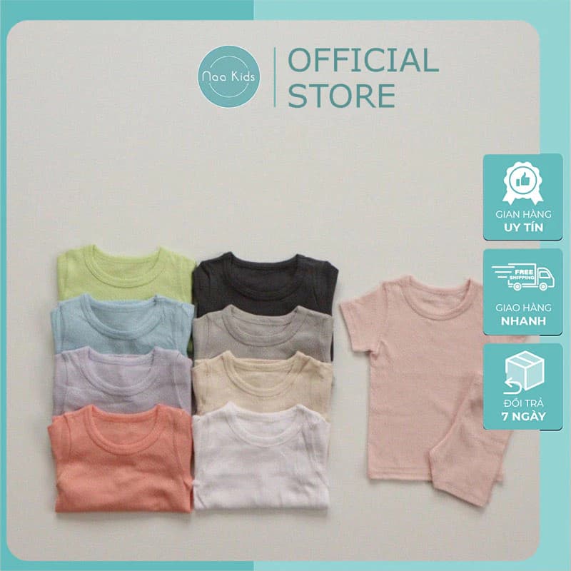 Bộ quần áo cộc tay mùa hè cho bé,bộ cotton thông hơi chất mềm rũ cho bé trai và bé gái phong cách hàn ,size 0-3 tuổi