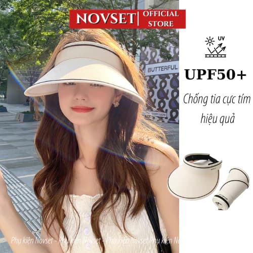 Mũ chống nắng nửa đầu quảng châu -  Mũ cói nửa đầu logo chữ G vành rộng chống tia UV