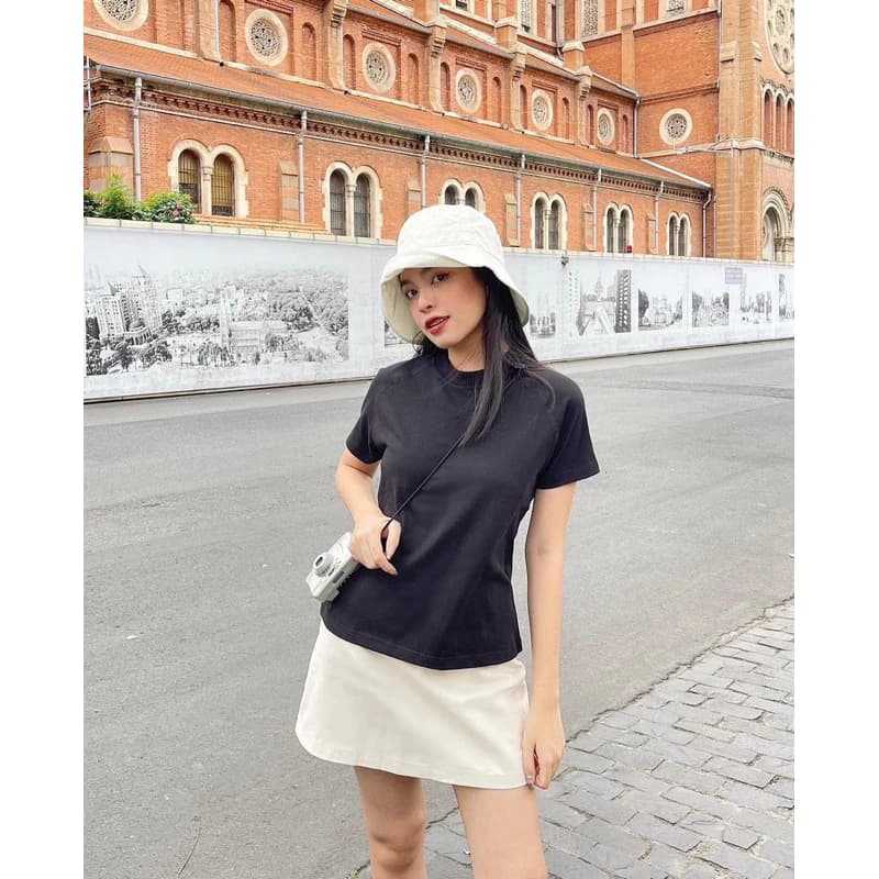Áo babytee trơn basic áo phông form nhỏ chất cotton